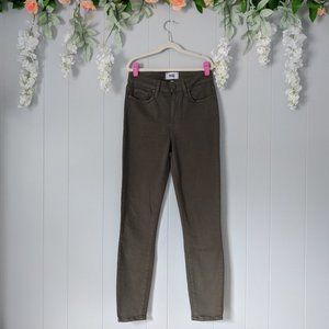PAIGE | Green Hoxton Ankle Skinny Jeans | 26